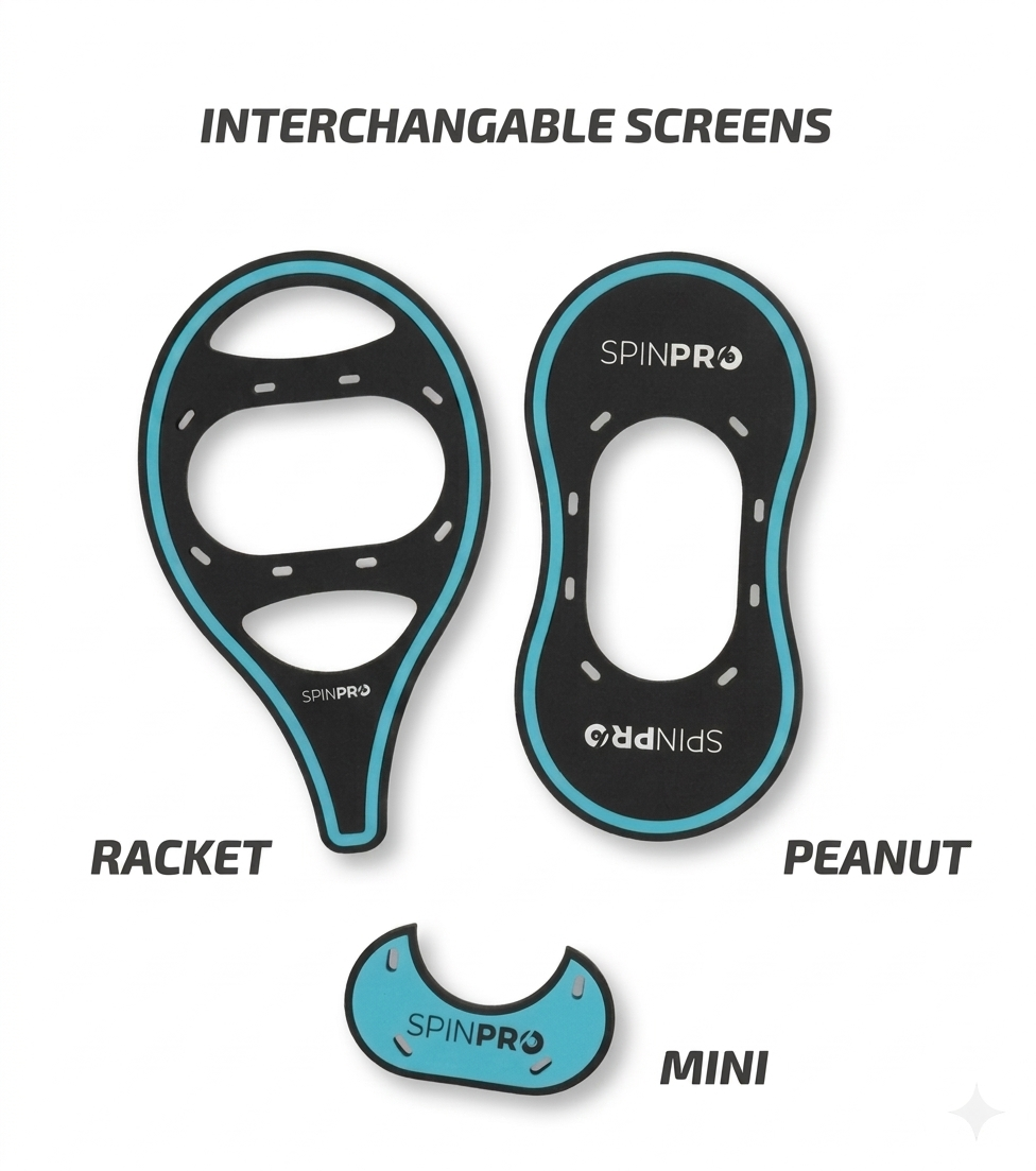 SpinPro for Tennis adjustment anatomy diagram