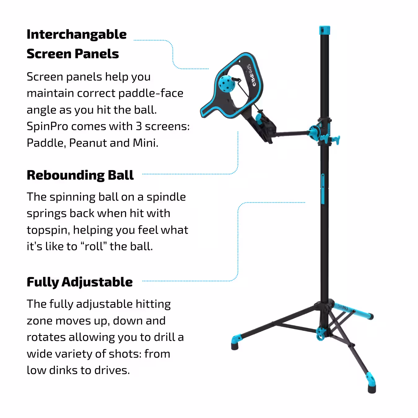 Spinpro Pickleball Carousel Features