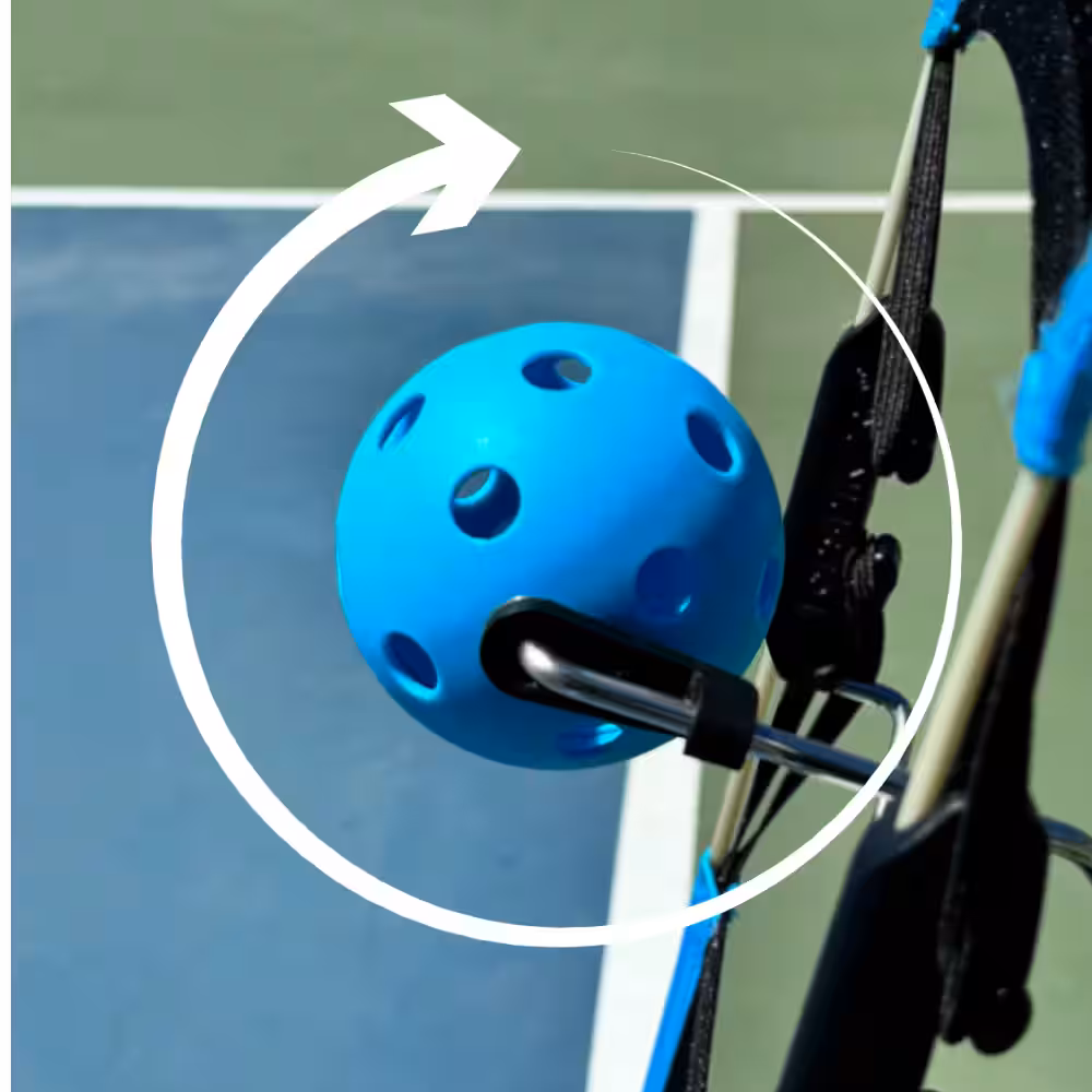 Topspinpro Pickleball Spinning Ball Close Up