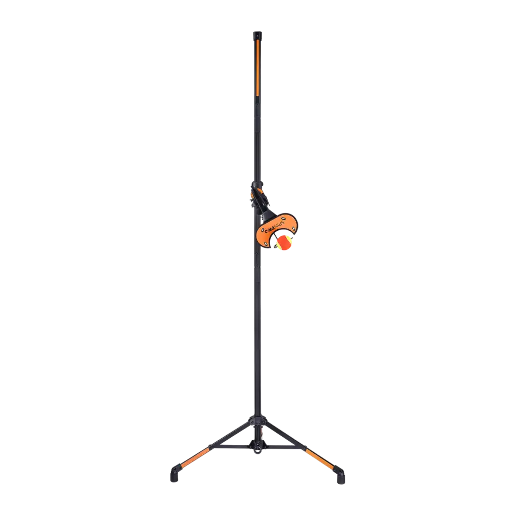 The SpinPro for Padel set at bandeja height, seen from the front